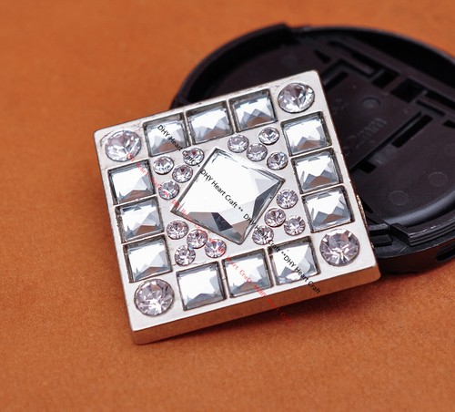 5X Rhinestone Glass Decor Leathercraft Western Leather Belt Saddle Square Concho - Picture 4 of 10