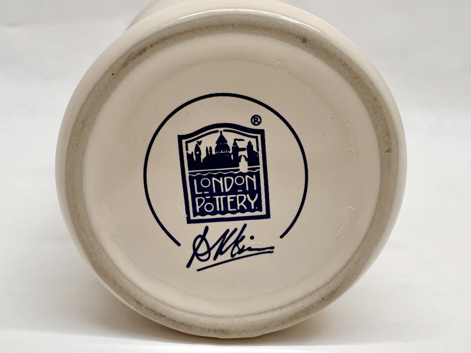 LONDON POTTERY CHURN BLUE STILTON CHEESE STORAGE JAR POT "THE BELL INN