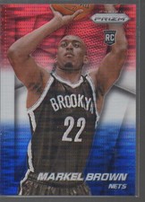 MARKEL BROWN    2014-15 PANINI PRIZM RED WHITE AND BLUE PULSAR PRIZM ROOKIE #285