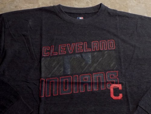 Camiseta de moda de los indios de Cleveland 2XL con logotipo estampado gris MLB - Imagen 2 de 2