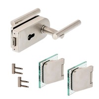 GlastüRbeschlag Set D Pz + Office BäNder Rt Edelstahl GlastüRschloss Ivory