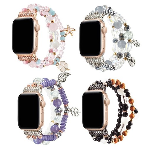 Stylish Beaded Pearl Watch Band for Apple Watch 7/6/5/4 - Compatible Strap - 第 1/21 張圖片