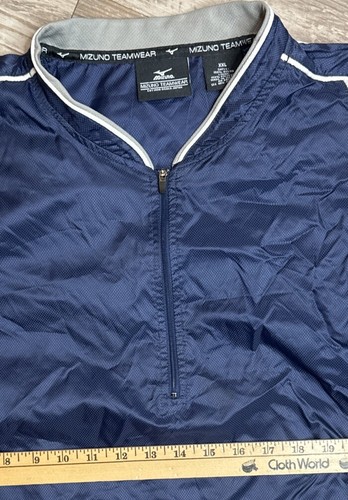 Mizuno Mens Quarter Zip Pullover Windbreaker/Back Vent Sz 2XL Short Sleeve - Picture 4 of 9