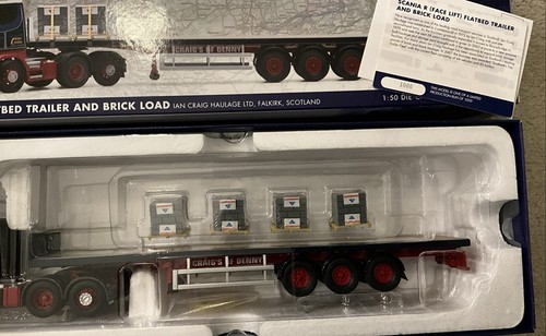 Corgi 1/50 Scale Truck CC13748 - Scania Flatbed Trailer & Brick Load - I.Craig - Picture 3 of 6