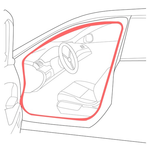 Front Right Open Door Rubber Weatherstrip Seal Fits Mitsubishi Mirage 2012 2018 - Picture 7 of 8
