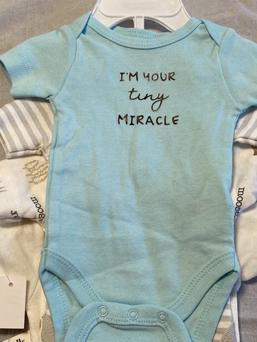 Koala Baby Boy Newborn 4pk onepiece Blue Bear/Moose/Fox - Picture 4 of 7