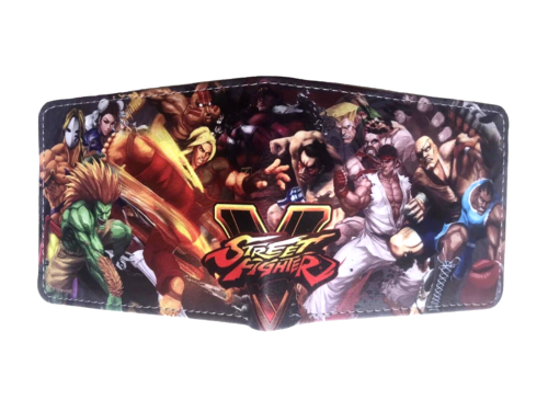 Street Fighter Wallet Purse ID Mens Kids Gaming Ryu Ken CAPCOM Arcade PC AUS - Picture 1 of 3
