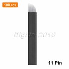 100pc 0.18mm Microblading Tattoo Needles For Permanent Makeup Manual ...