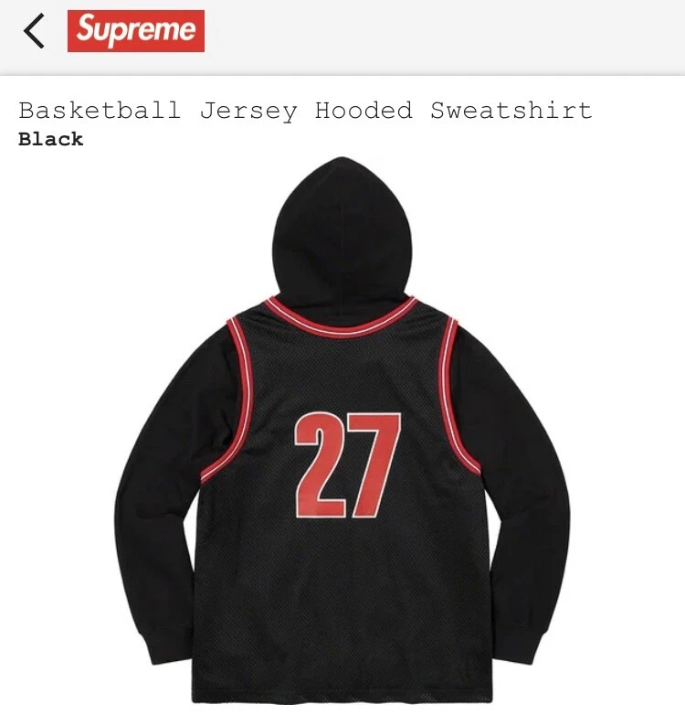 Basketball Jersey Hooded Sweatshirt - spring summer 2021 - Supreme