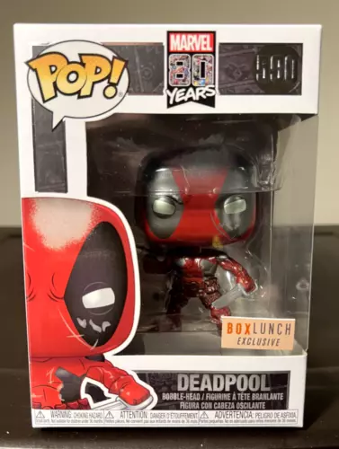 Funko Pop! Vinilo Deadpool #590 (metálico) (exclusivo de almuerzo en caja)  