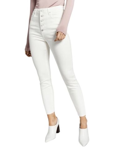 and Now This Women's Perfect Skinny Exposed Button White 24 - Zdjęcie 1 z 3