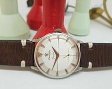 RARO OROLOGIO UOMO VINTAGE 1952 OMEGA GENEVE SUB SECONDO QUADRANTE ARGENTO CAL:266 / J024