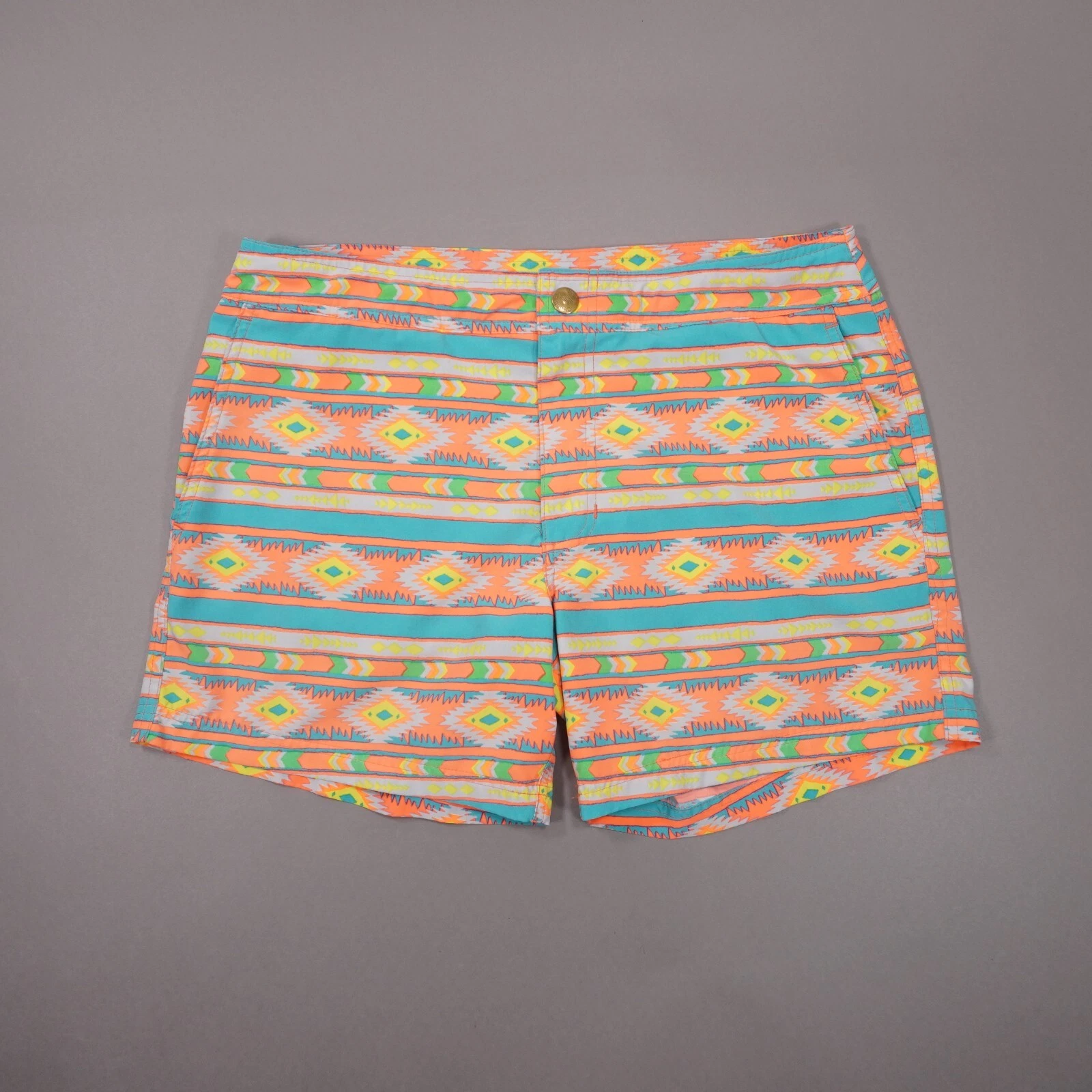 Chubbies Neon Southwestern 5.5" Hybrid Shorts Trunks Lined Mens Large Made USA