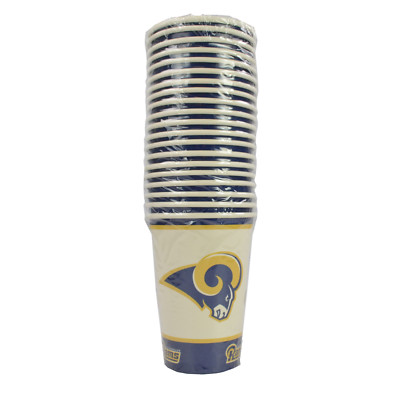 New NFL Los Angeles Rams 20 Disposable 16oz Paper Cups Party-Ware ...