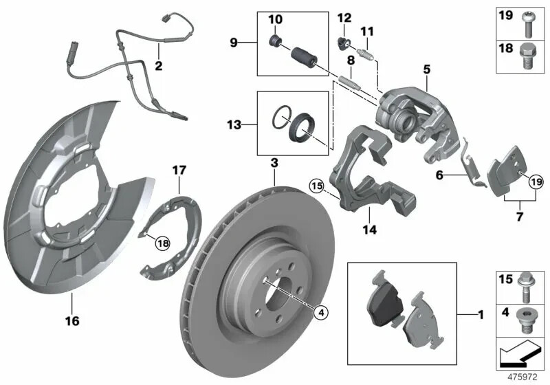 FOR Rolls Royce Ghost, Wraith & NEW OEM Dawn Rear Brake Pad With Sensors US