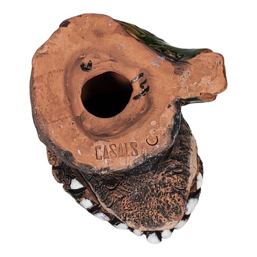 Casals Ceramics de Peru - Terracotta Brown Owl on Limb Figurine - Vintage MCM - Picture 10 of 10