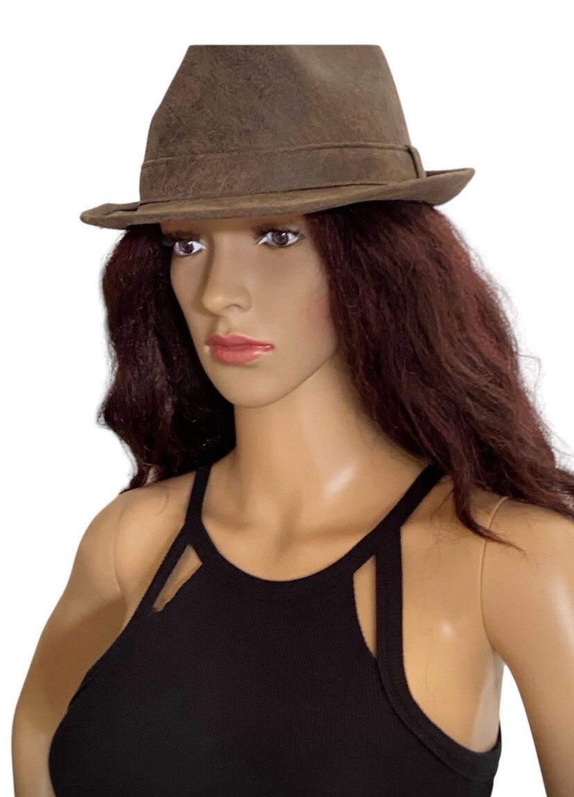 Henschel Brown Fedora Hat for Men Classic Style-image