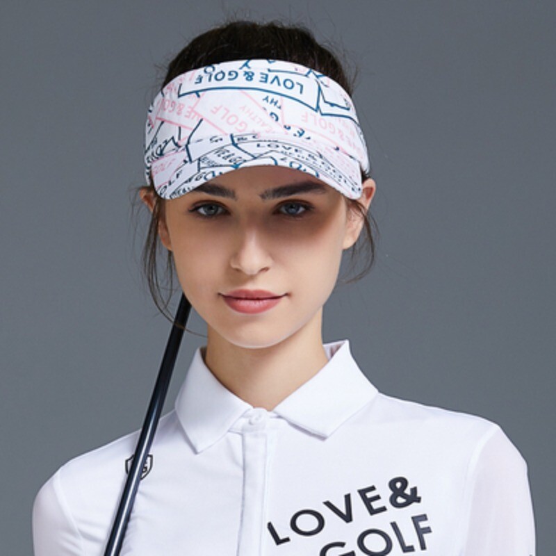 Love Golf Women Anti-UV Bow Tie Caps Lady Adjustable Printed