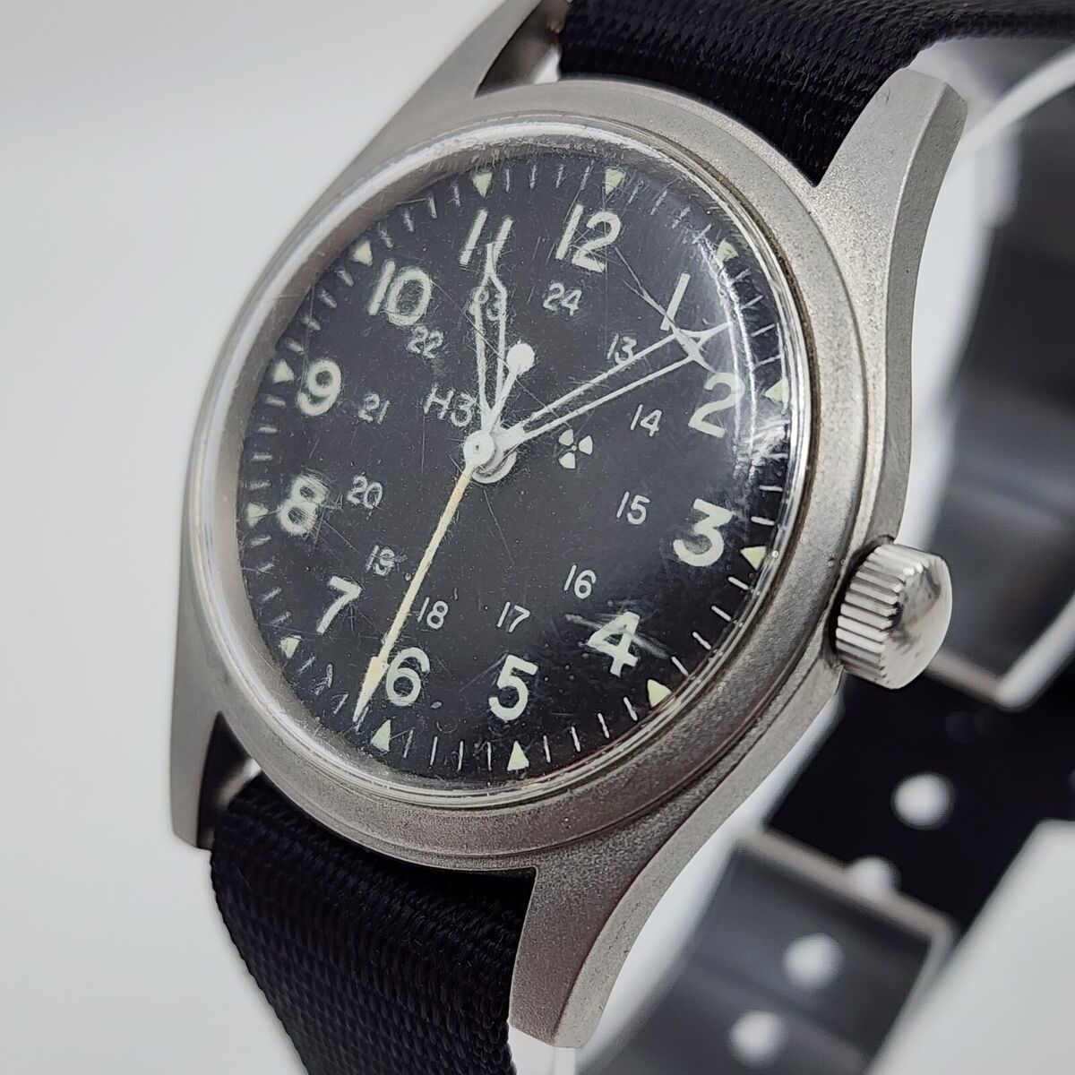 VINTAGE 1988 HAMILTON MIL-W-46374D ISSUED US MILITARY MEN'S VINTAGE 1988 HAMILTON MIL-W-46374D ISSUED US MILITARY MEN'S