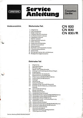 Service Manual-Anleitung für Grundig CN 820,CN 830 