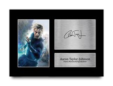 A Taylor-Johnson Quicksilver Gift Signed Autograph Picture Print to Movie Fans