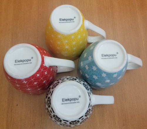 Set di 4 tazze Elekpopu, 14 once / 4 1/4", ottime - Foto 13 di 15