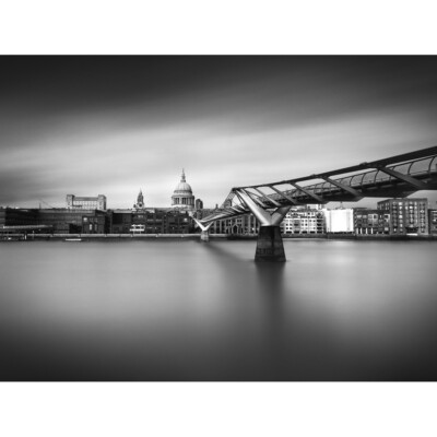 Warby Millenium Bridge London Stadtbild Foto Leinwand Wandbild Druck Poster