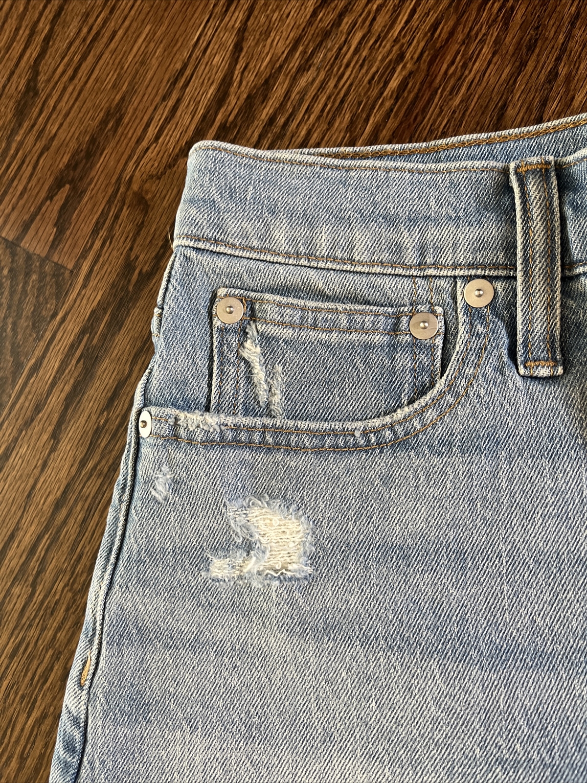 NEW Madewell The Perfect Jean Shorts Denim Womens Sz 27 NF039 With Magic Pockets - View 3