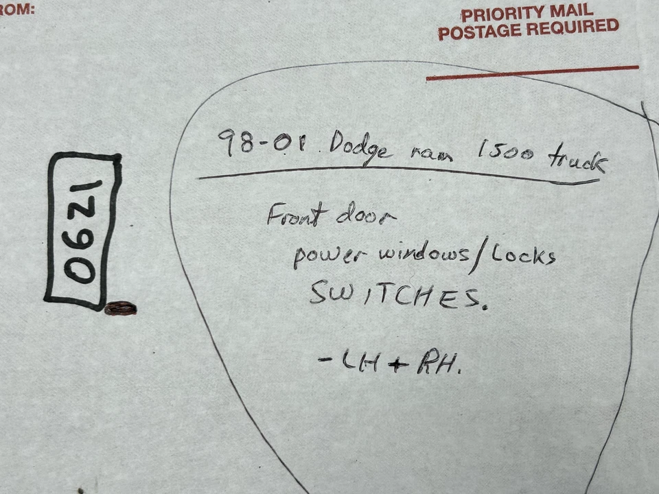 Camión Dodge Ram 1500 1998-2001 - Interruptores de puerta Master Power Window Lock - par Foto 2 de 4