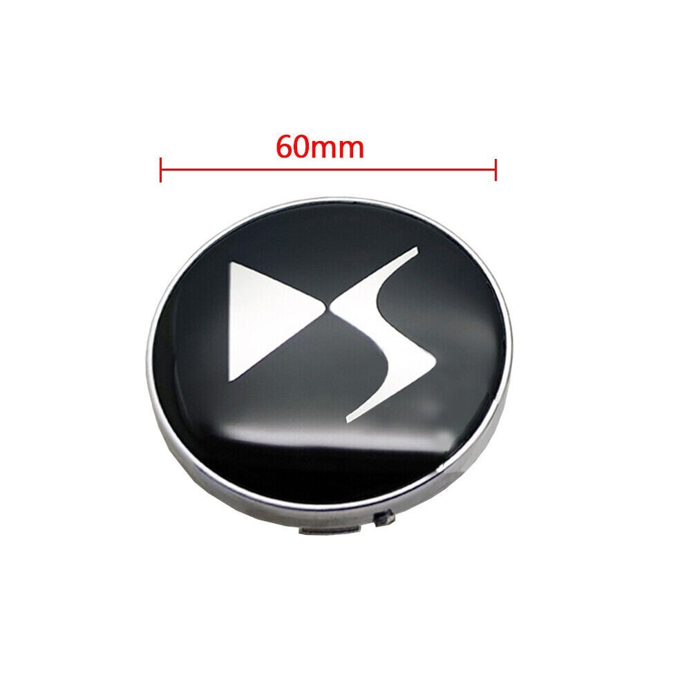 Cache-moyeux Pour Citroën DS3 DS6 DS7 - 4 Pièces 60mm - Anti-rouille, étanche - Accessoire Voiture