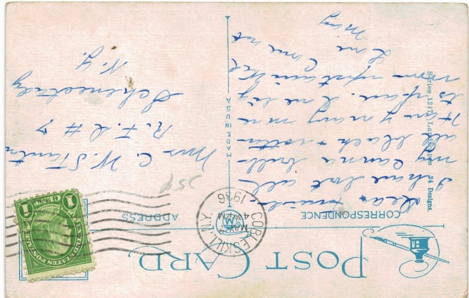 HOwes Caves NY Greetings Road Scene 1936 eBay