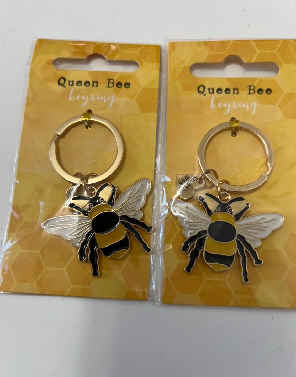 Queen Bee Enamel Keyring - Brand New