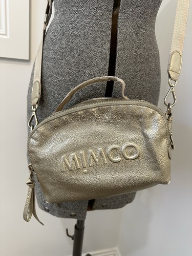 MIMCO Sail Away Hip Bag Metallic Gold Floral Leopard Pattern Cross Body - Picture 2 of 14