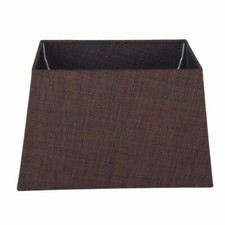 Lampenschirm Rechteckig Leinen dunkel Braun TL 50-40-27