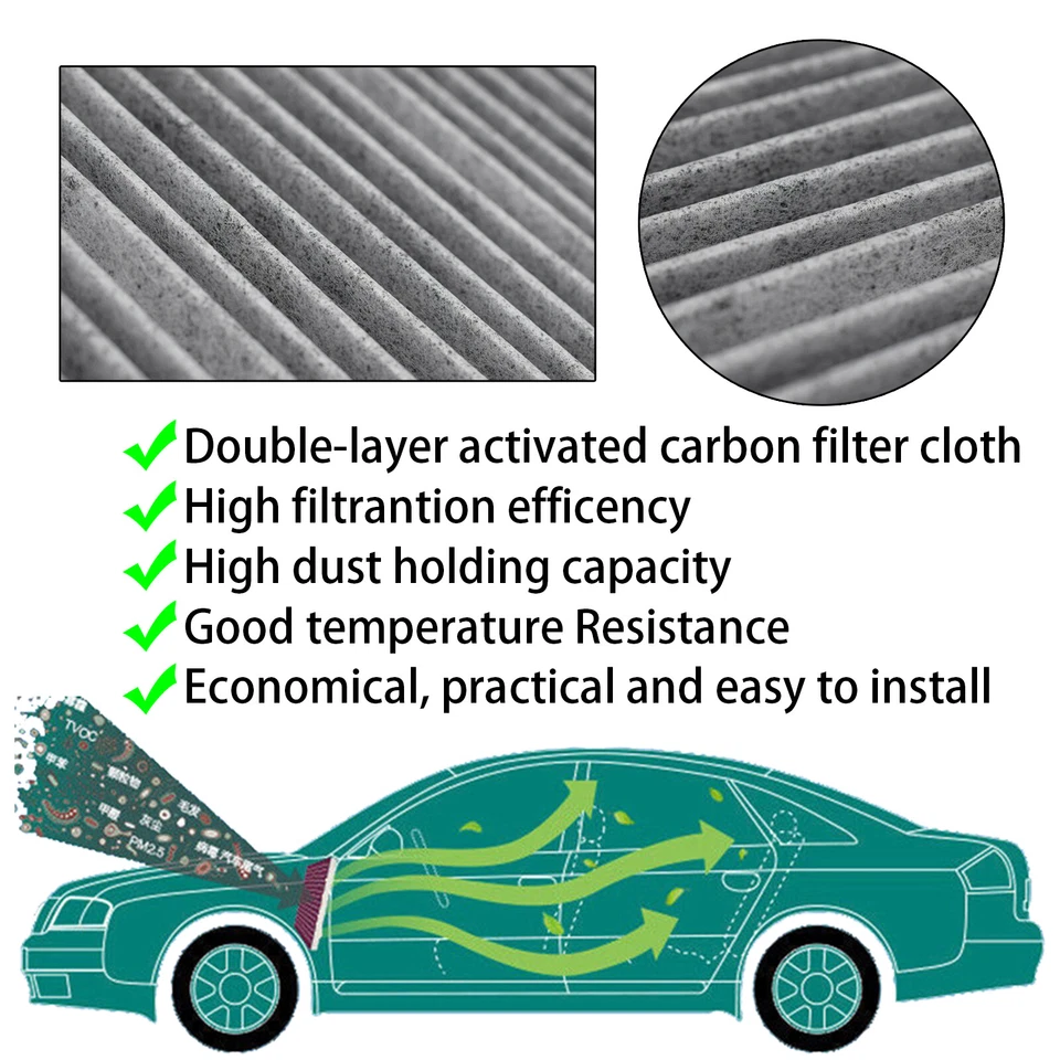 For Hyundai Ioniq Kia Niro 2018-2022 2021 1.6L Activated Carbon Cabin Air Filter Foto 3 de 4