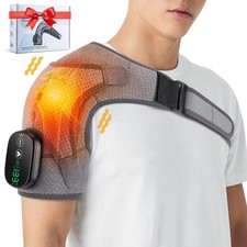 Electric Heated Shoulder Massager with Vibration Massage Brace Joint Pain Relief