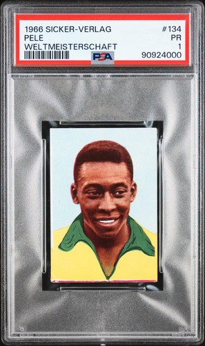 1966 SICKER-VERLAG WELTMEISTERSCHAFT #134 PELE PSA 1