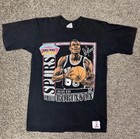Vintage David Robinson San Antonio Spurs Nutmeg Shirt Mens Large Black 90s NBA — photo 1