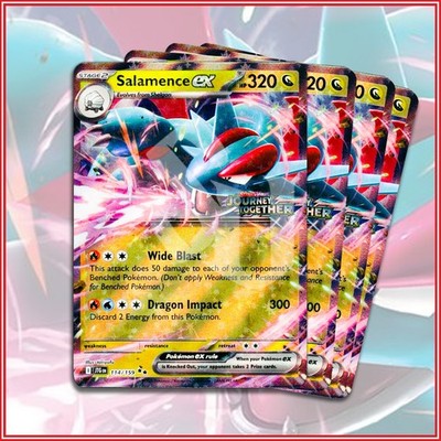 pokemon journey together promo card Pokemon TCG Journey Together Stamped Promo Card Salamance ex 114 x4