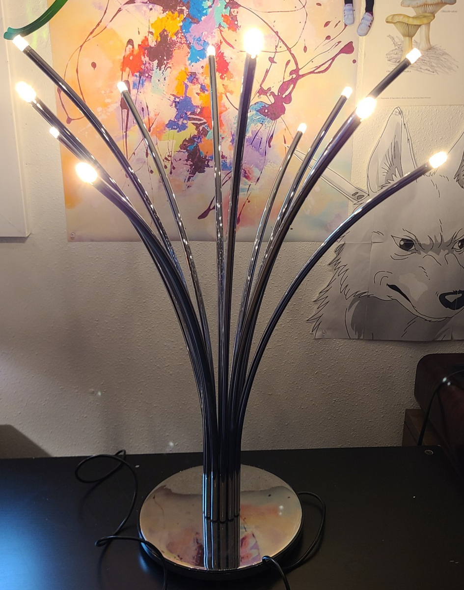 Discontinued IKEA Silver Chrome Metal HOVNÄS Hovnas Tree LED Touch