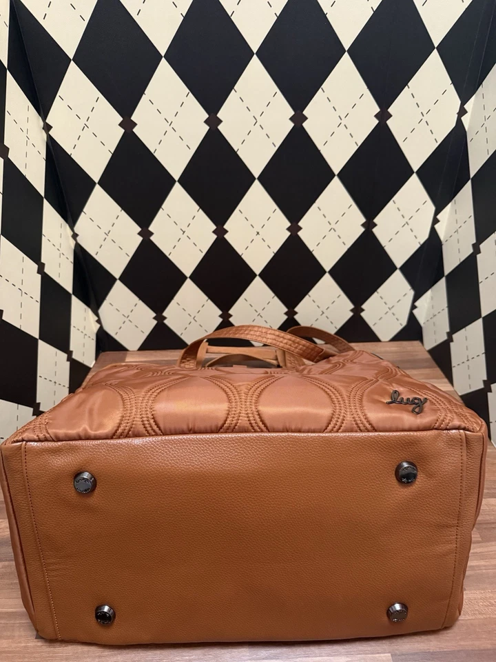 Bolso de Mano Lug Aviator Carry All, Fin de Semana - Cobre con Forro Estampado de Cebra Foto 3 de 4