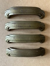 Set of 4 MCM Mid Century Modern Drawer Pulls Handles Metal Vintage