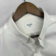 Brooks brothers Shirt Men's 16.5 Large White Oxford Cotton Vintage OCBD Preppy