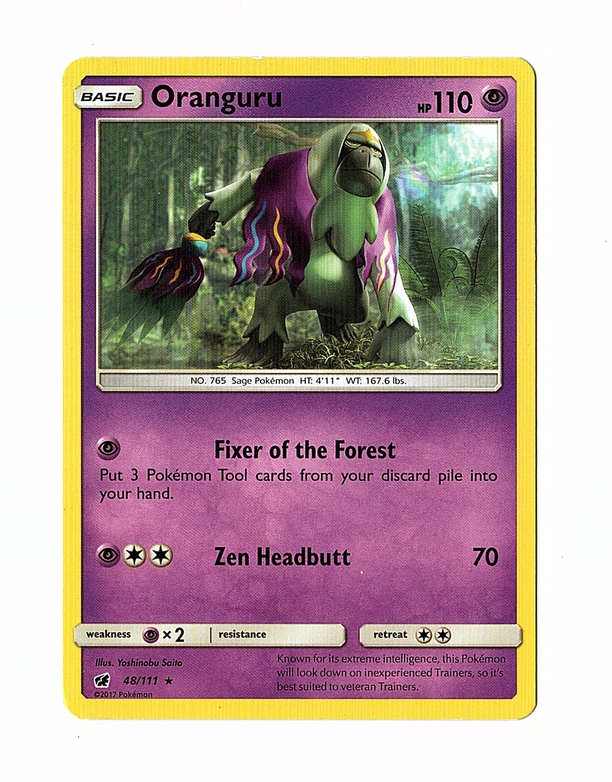 Oranguru 48/111 Sm-Crimson Invasion Regular Rare - Pokemon Card