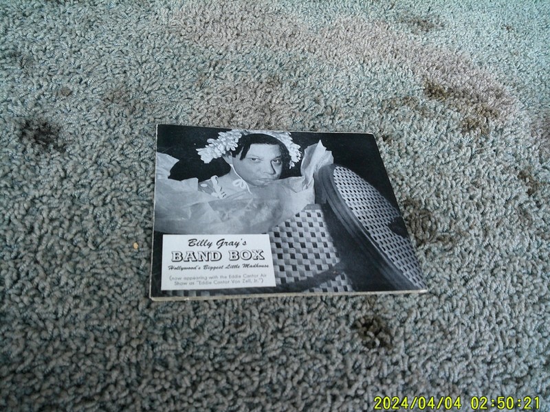 BILLY GRAY'S BAND BOX, Hollywood, California. 1945 souvenir photo