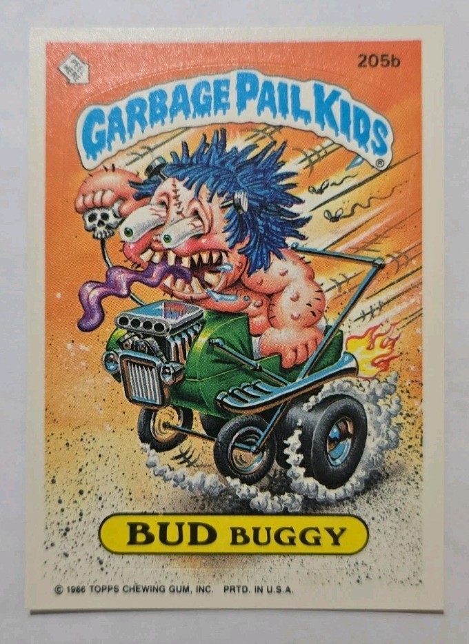 1986 Topps Garbage Pail Kids Original Series 5 Bud Buggy #205b