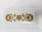 Pyrex Vintage Butterfly Gold Covered Butter Dish Lid 72-B Milk Glass