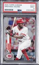 2020 TOPPS CHROME #111 ARISTIDES AQUINO ROOKIE RC PSA 9