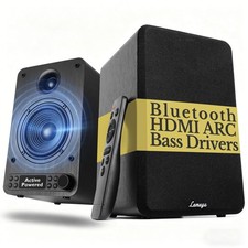 Active Bookshelf Speakers 40W RMS, Powered Stereo Speakers with 4" woofer and...