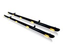 Black Side Bars + Amber LEDs + Down Lights To Fit Ford Transit MK7 LWB 2007-2014